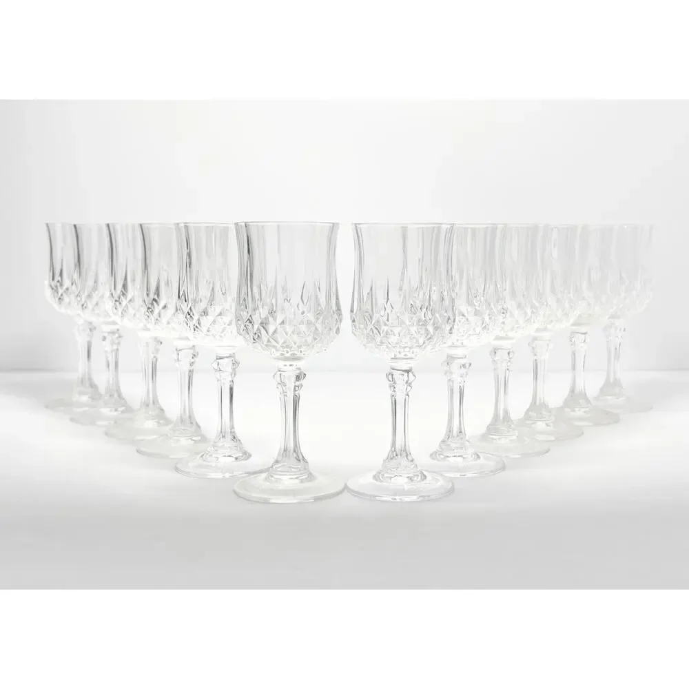 Cristal d’Arques “Longchamp” 12 Crystal Cordial Liqueur Wine Glasses 4 5/8” 2oz
